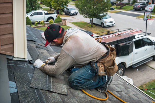 Professional Roofing technician working in Milton, PA